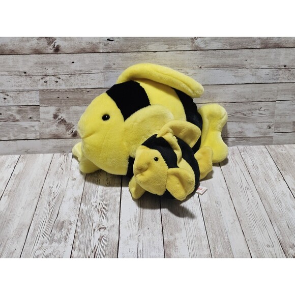 Ty Beanie Babies Bubbies Plushies Black & Yellow Stuffed Toy Rare - Picture 12 of 12